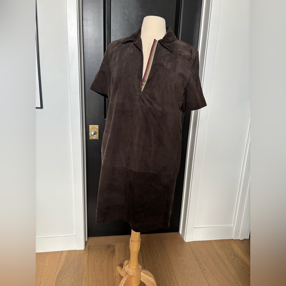 Faconnable Dark Brown Suede Garment